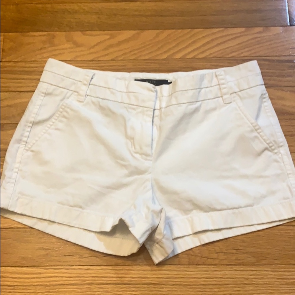 J. Crew White Chino Shorts